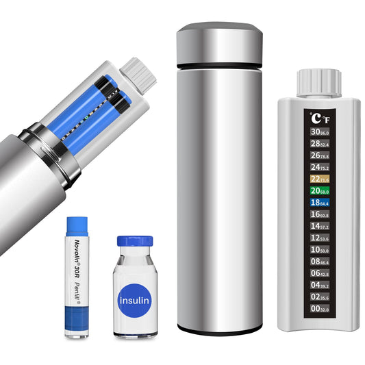 Dluxe Ave. 48H Insulin Pens Cooler Travel Case with Temperature-Sensitive/ Color Display/ TSA Approved