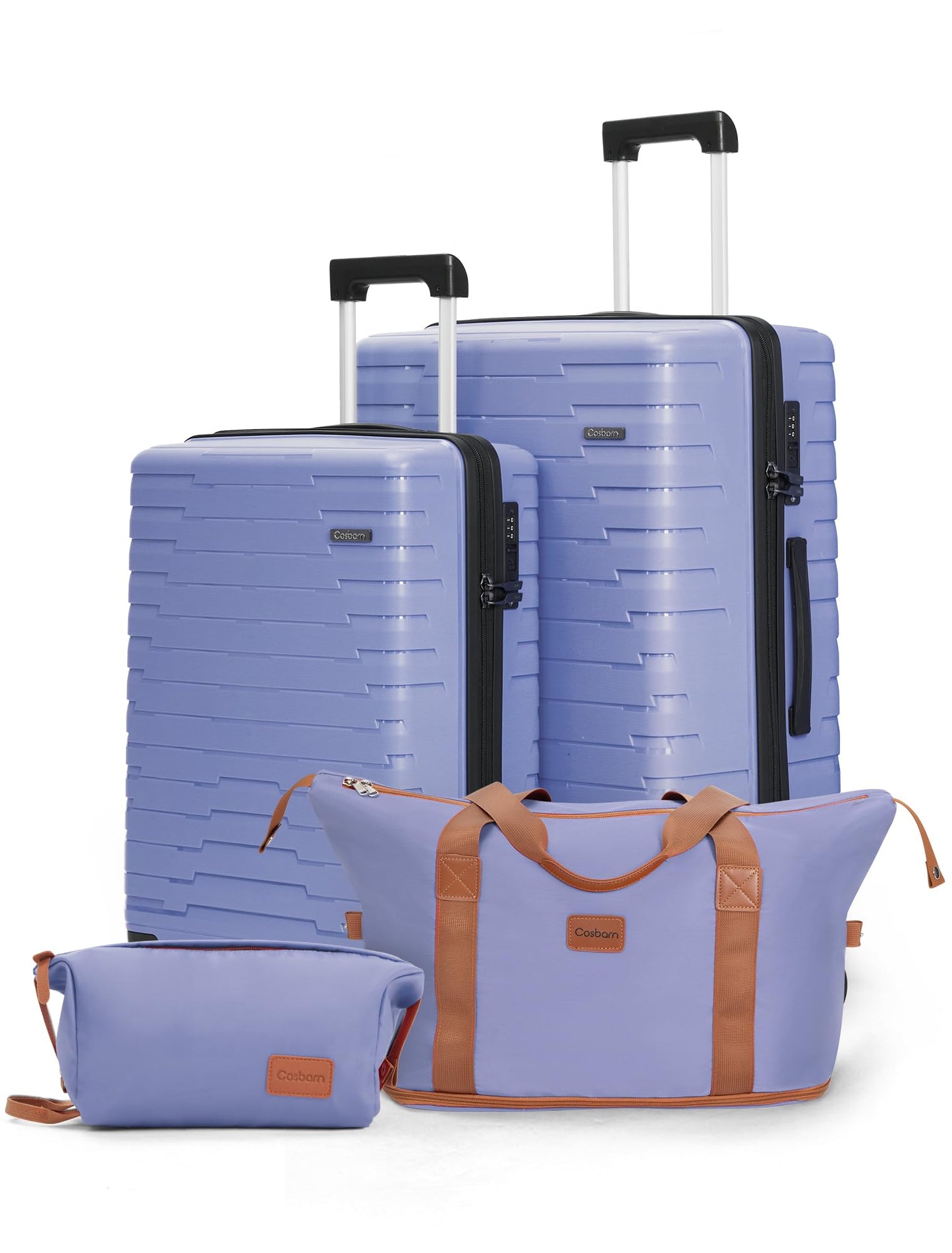 Dluxe Ave. Luggage Sets 4 Pcs/ Spinning Wheels/ PP Hard Case/ TSA Lock/ SlateBlue