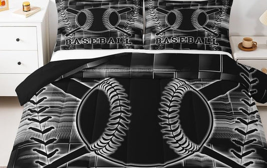 Dluxe Ave. ( TODDLER ) 2 Pcs Comforter Set/ Black & White