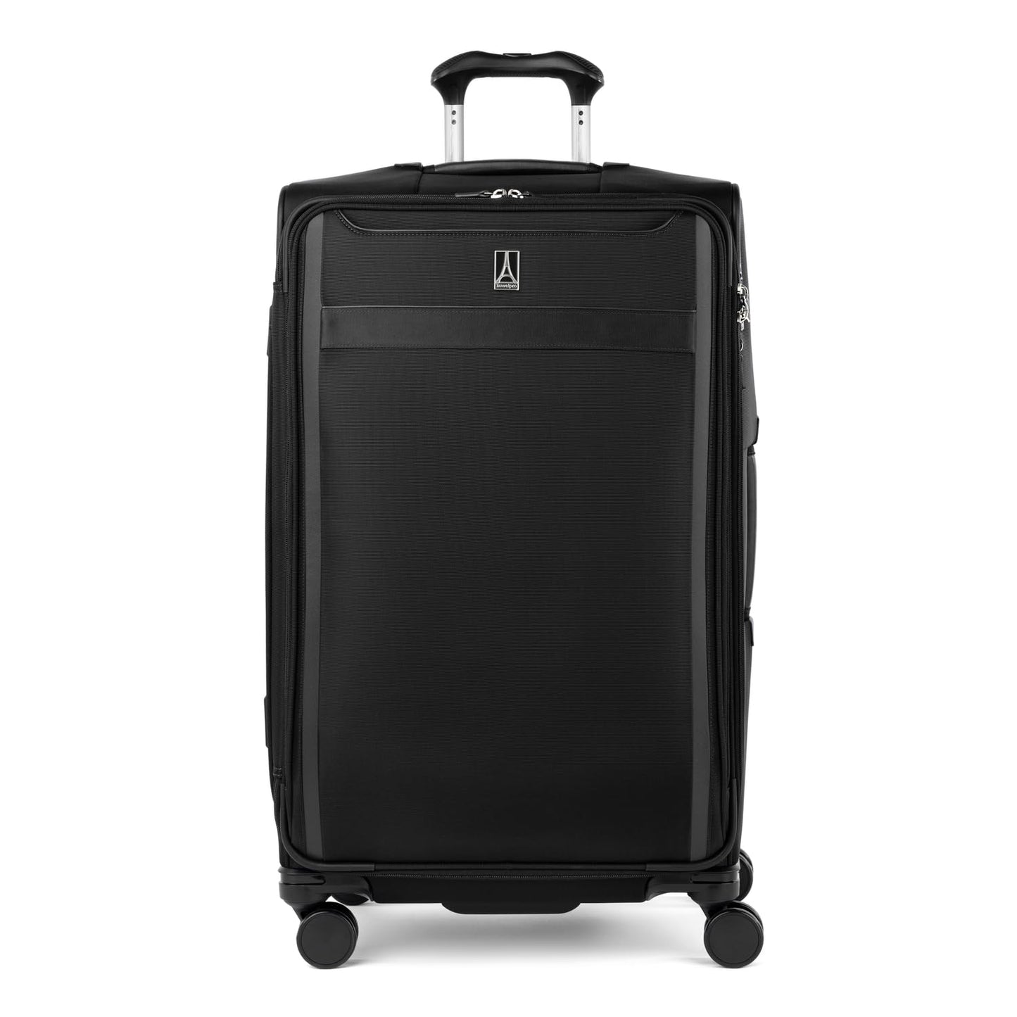 Dluxe Ave. Lightweight Softside Expandable Checked in Luggage/8 Spinner Wheels/TSA Lock/ ( Black) Large 29-Inc