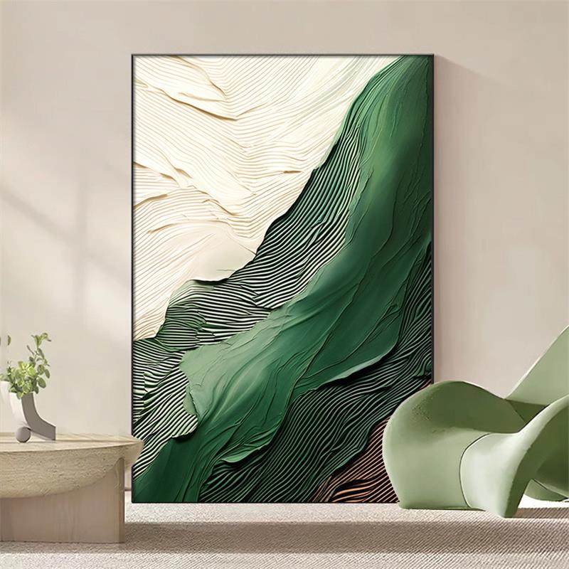 Green abstract decorative painting