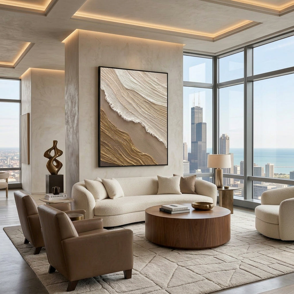Dluxe Ave. Abstract Sofa Background Wall Decorative Painting