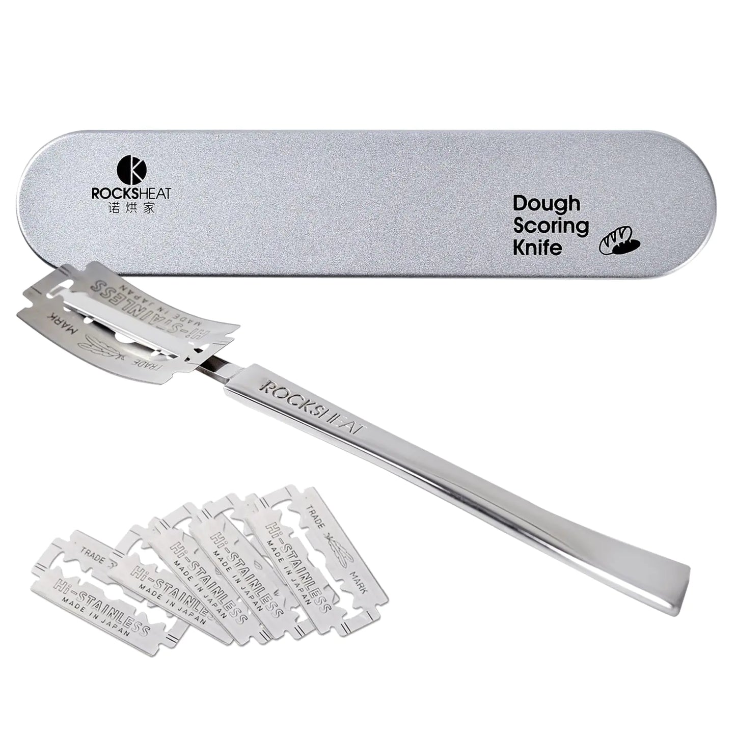 Dluxe Ave. Stainless Steel Scoring Knife with 5 Feather Blades