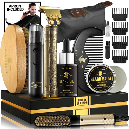 Dluxe Ave.  Gifts for Men, Mens Grooming Beard Kit 15pc