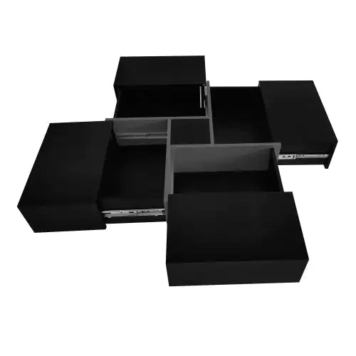 Dluxe Ave. Unique Design Coffee Table With 4 Hidden Storage Compartments