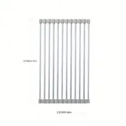 Dluxe Ave. Stainless Steel Foldable Dish Rack for Kitchen