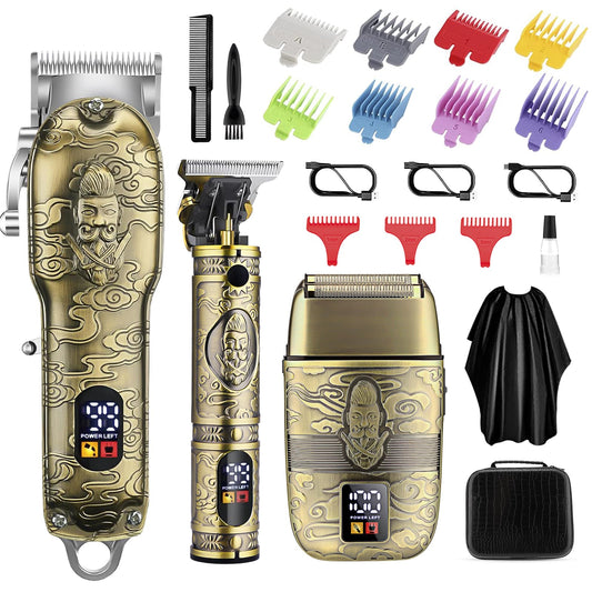 Dluxe Ave. Professional Hair Clippers for Men Cordless,（Bronze)