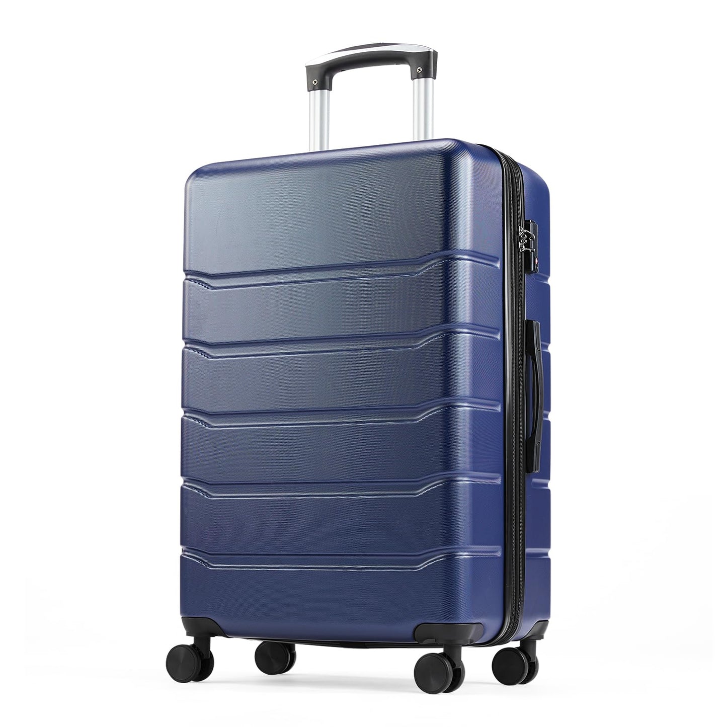 Dluxe Ave. Hardside Luggage with Spinner Wheels/ Expandable/TSA Lock/ Lightweight (Blue) 28-Inch