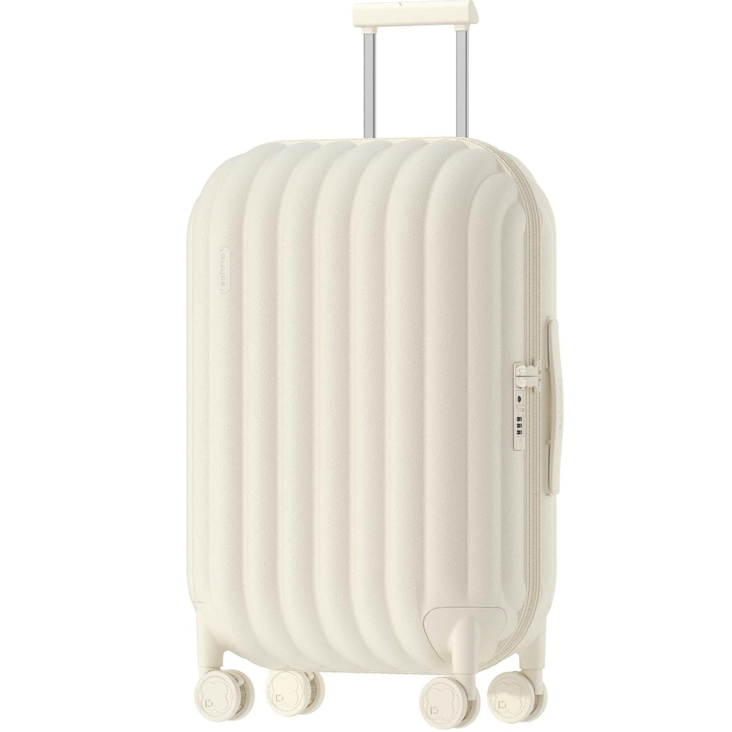 Dluxe Ave.Luggage Suitcases Set/Spinner Wheels/TSA Lock/ (White) 24+28 Inch