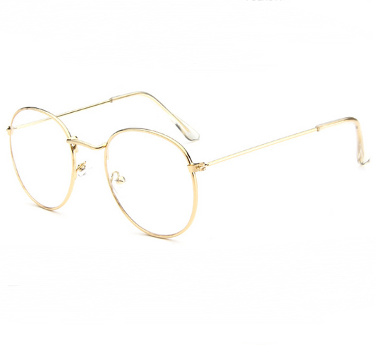 Vintage Round Metal Glasses Frame for Women