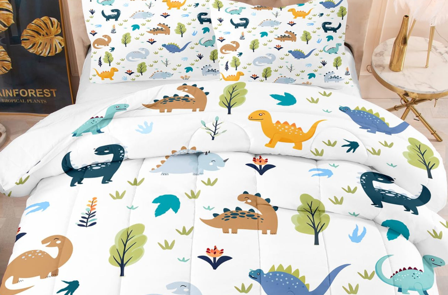 Dluxe Ave. ( KING ) 3 Pcs Comforter and Bedding Set, for All Seasons