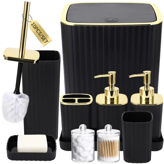 Dluxe Ave. XLHOMO Bathroom Accessories Set - Gorgeous Bathroom Set 10PC