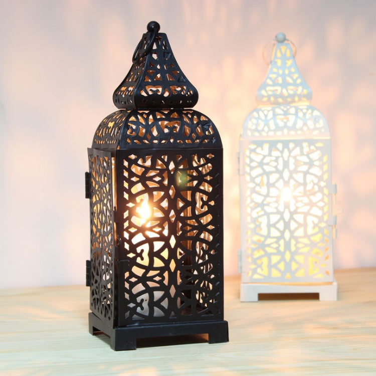 Moroccan Style Hollow Iron Candle Holder