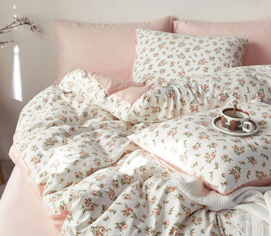 Dluxe Ave. (QUEEN) Floral Comforter Set 3 Pieces