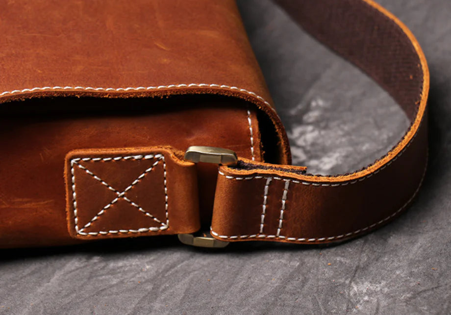 Dluxe Ave. Vintage Handmade Leather Crossbody Bag