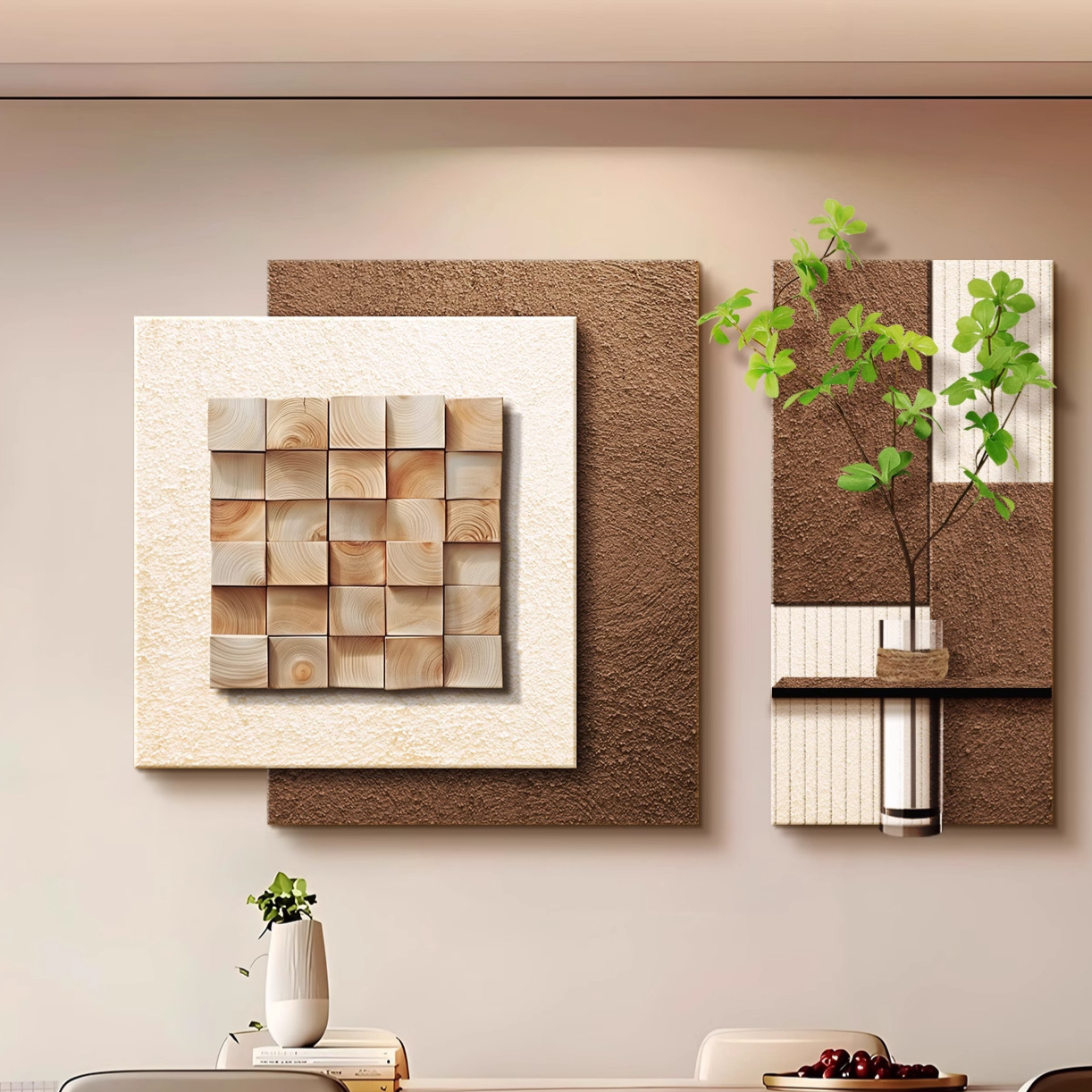 Abstract Modern Two-Panel Wall Art Decoration