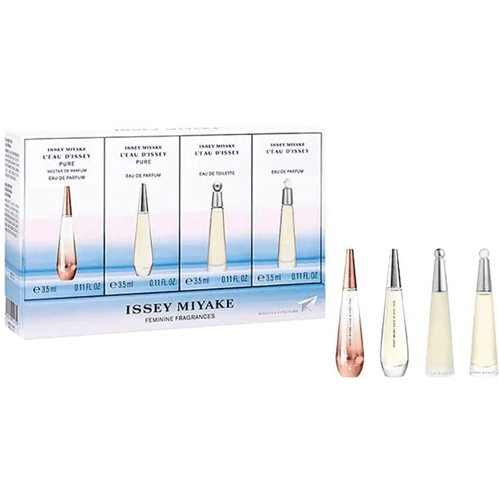 Dluxe Ave. Leau Dissey Miniatures Set by Issey Miyake for Women - 4 Pc Mini Gift Set