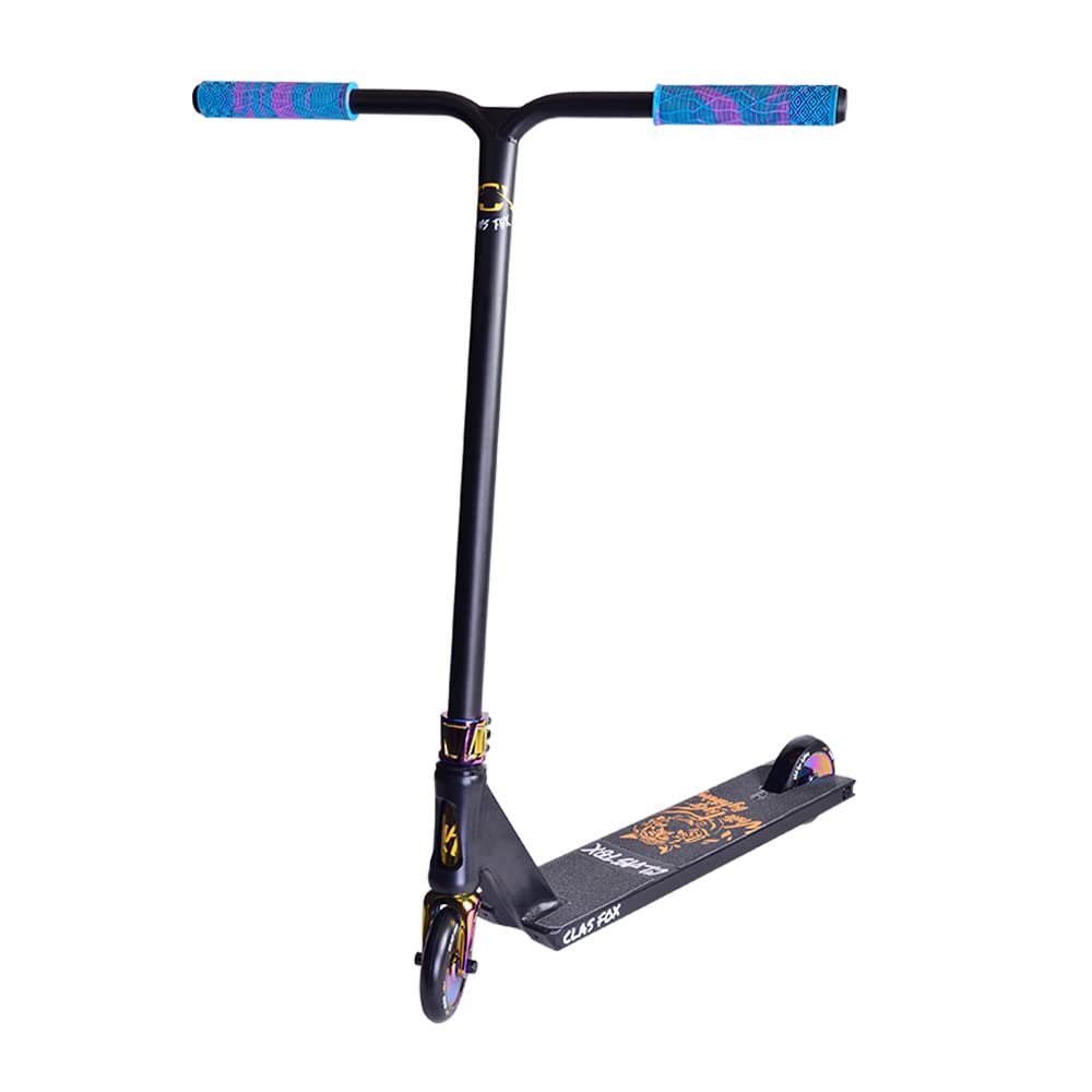 Dluxe Ave. Professional Freestyle Scooter Tricks & BMX Stunts for Kid for Adult (Rainbow)