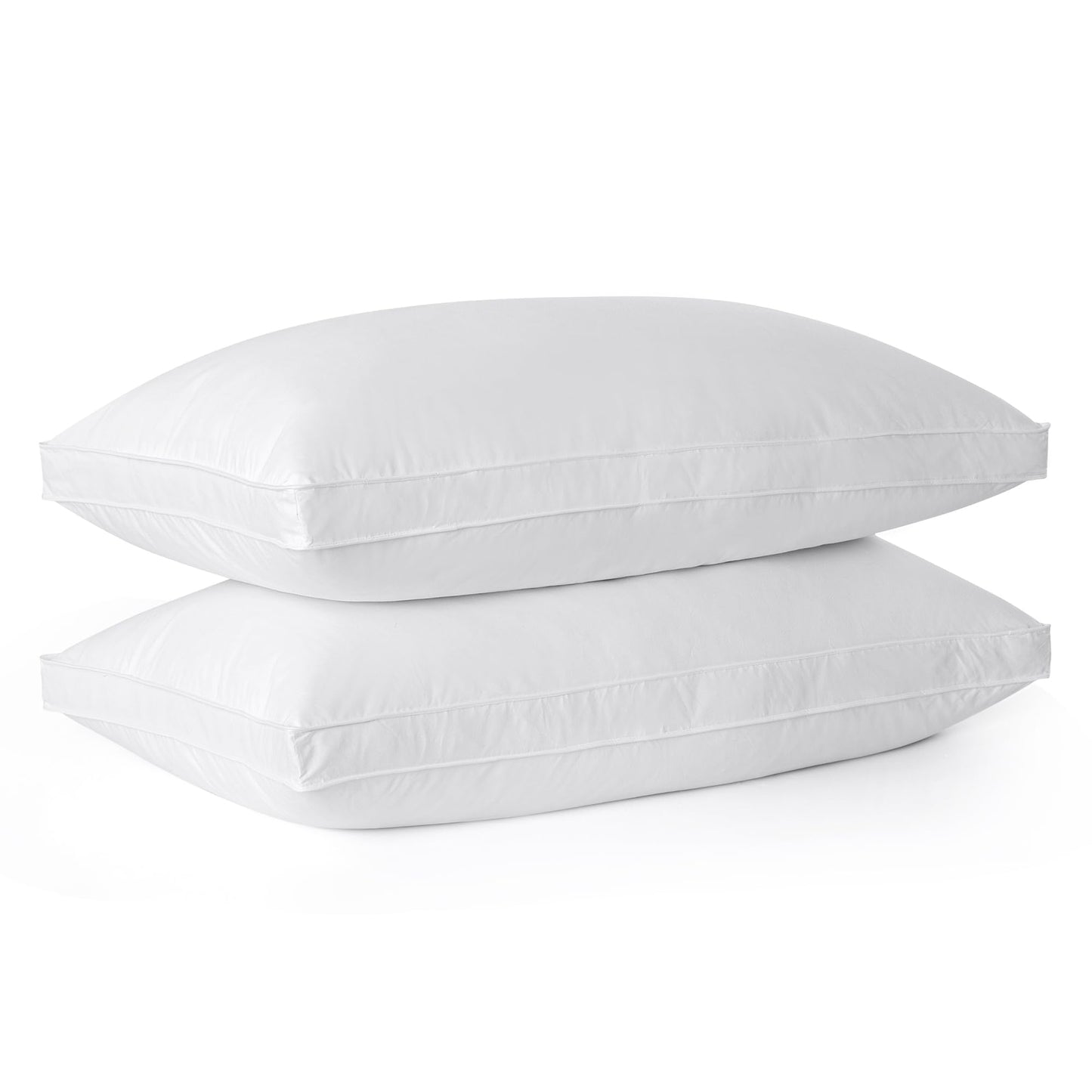 Dluxe Ave. ( KING )Goose Feathers Down Pillows, Set of 2, Gusseted Hotel Collection