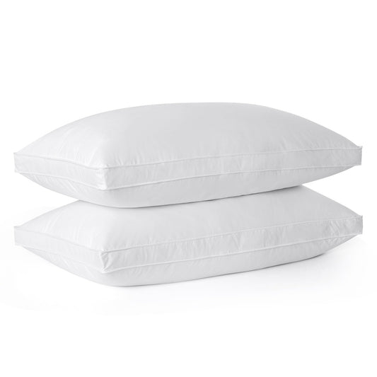 Dluxe Ave. ( KING ) Goose Feathers Down Pillows, Set of 2, Luxury Hotel Collection