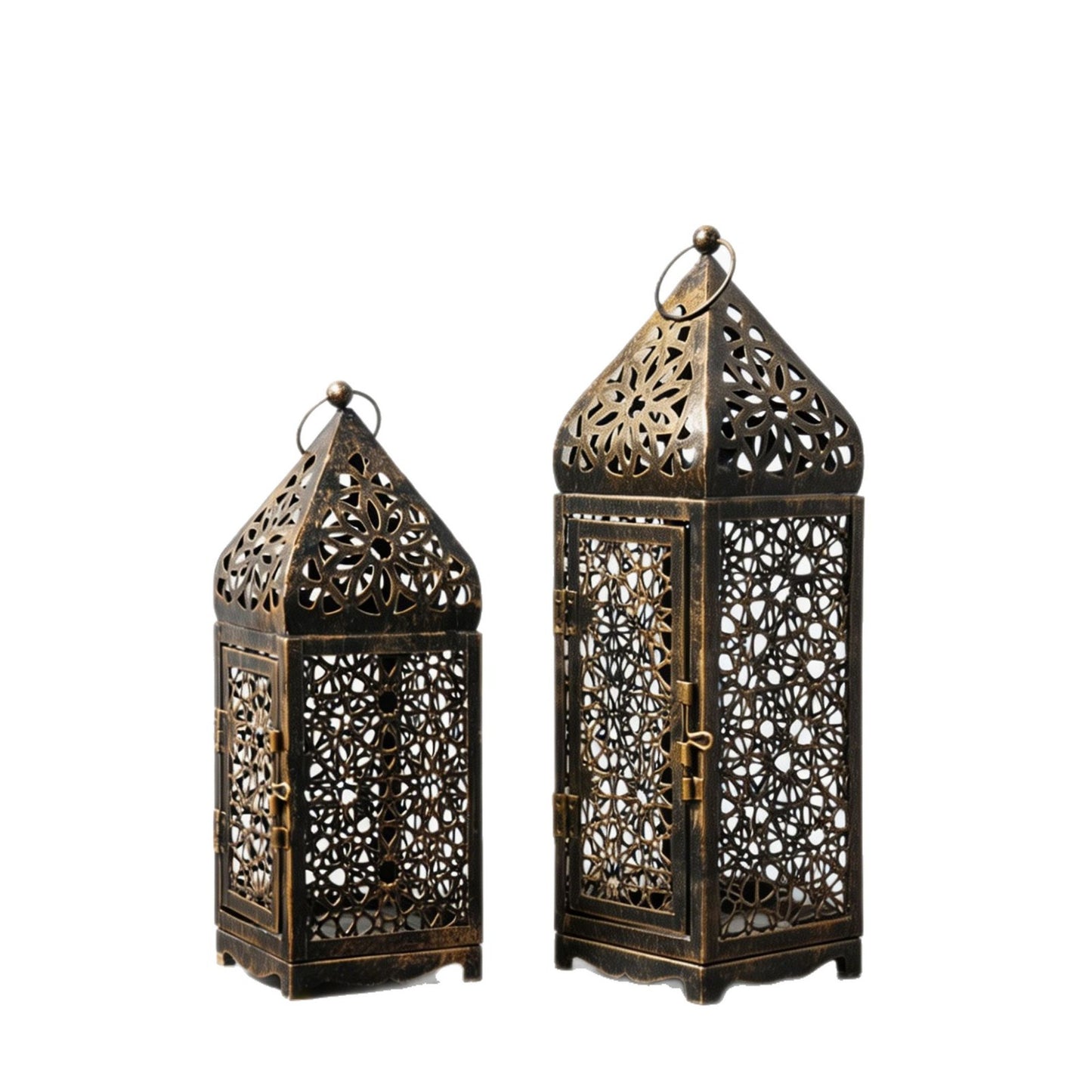 Moroccan Iron Hollow-Out Candle Lantern
