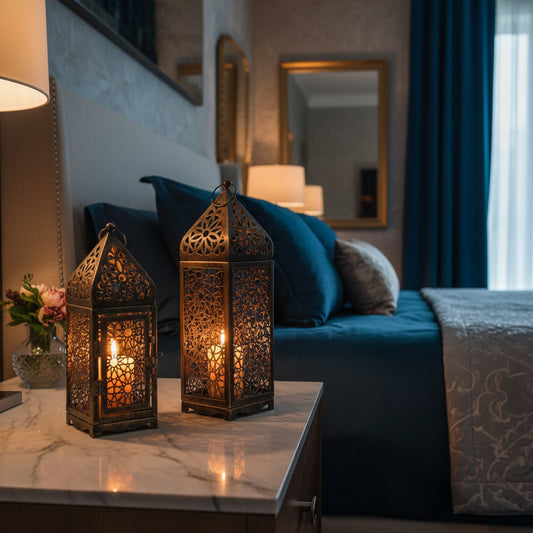 Moroccan Iron Hollow-Out Candle Lantern