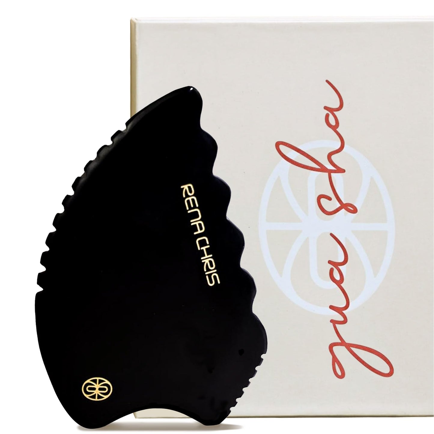 Dluxe Ave. Gua Sha Facial Tools/ Natural Jade Stone/ Pear-Shaped