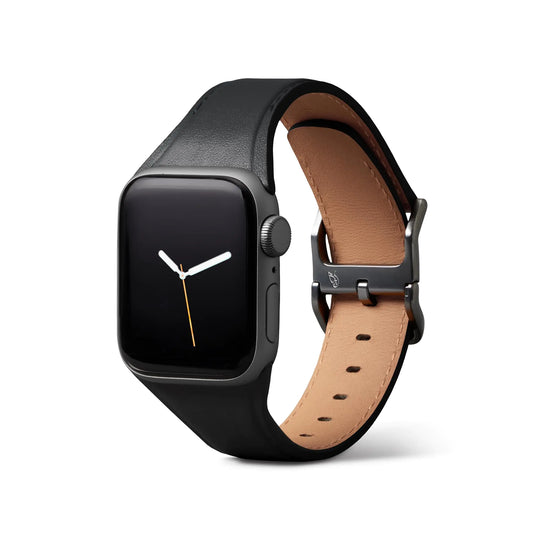 Dluxe Ave. Bellroy Classic Watch Strap (Band Compatible with Apple Watch Adjustable for Work or Casual wear) - Black