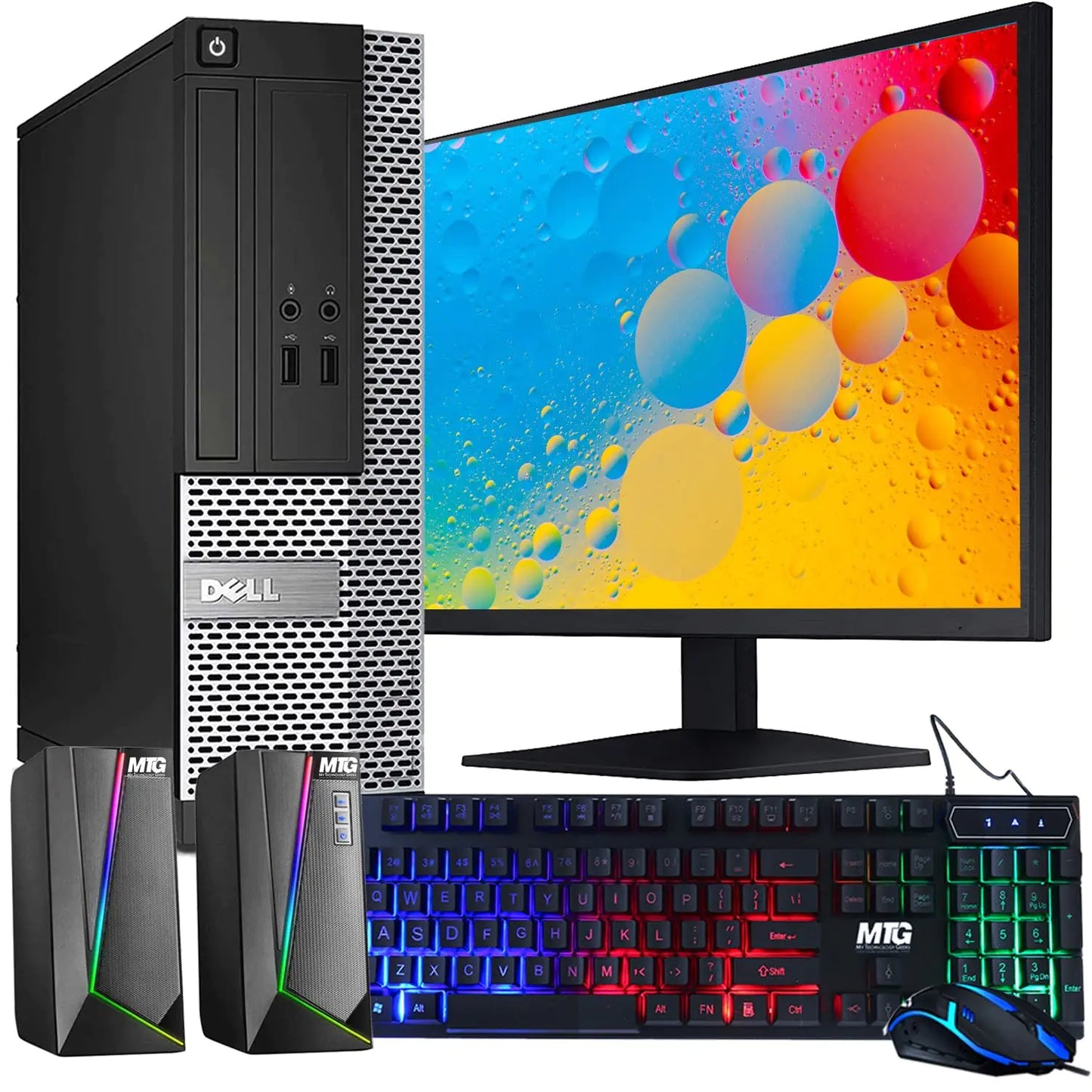 Dluxe Ave. Dell OptiPlex 7020 Computer Desktop PC Intel Core i5 8GB RAM 1TB HDD MTG New 22 inch LED Monitor RGB Speaker and Keyboard Mouse WiFi Windows 10 Pro (Renewed)
