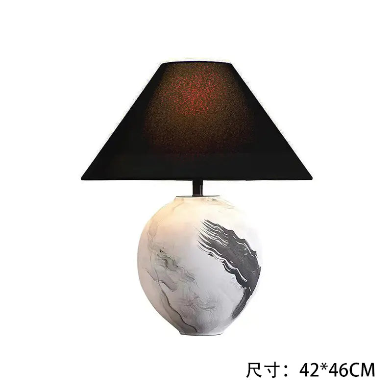 Dluxe Ave. Zhongshan Ceramic Table Lamp - Vintage Japanese Style