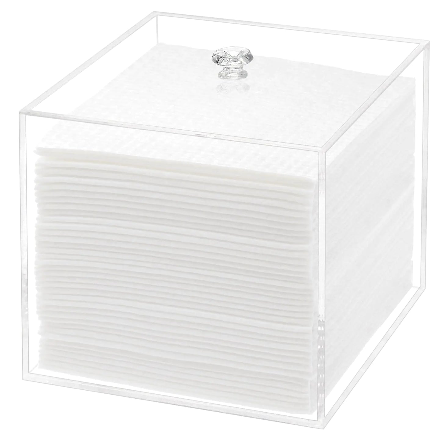 Dluxe Ave. DELIPPLY Disposable Face Towel Holder Facial Towelettes Container Box Acrylic Box for Facial Towels Clear