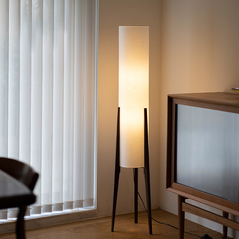 Dluxe Ave. New Chinese Style Natural Wood Floor Lamp