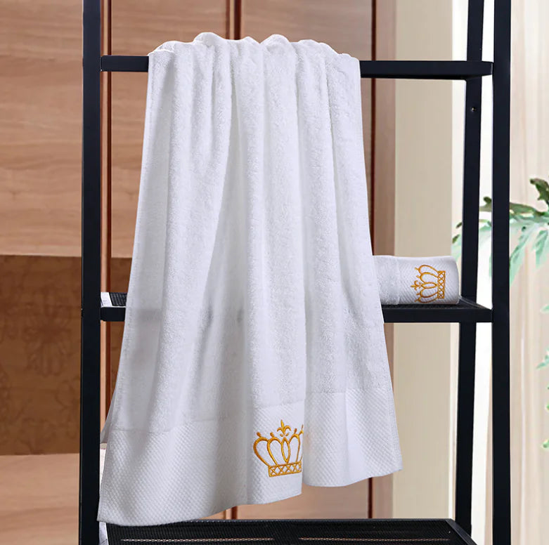 Dluxe Ave. Hotel Quality Cotton Towels with Satin Embroidery