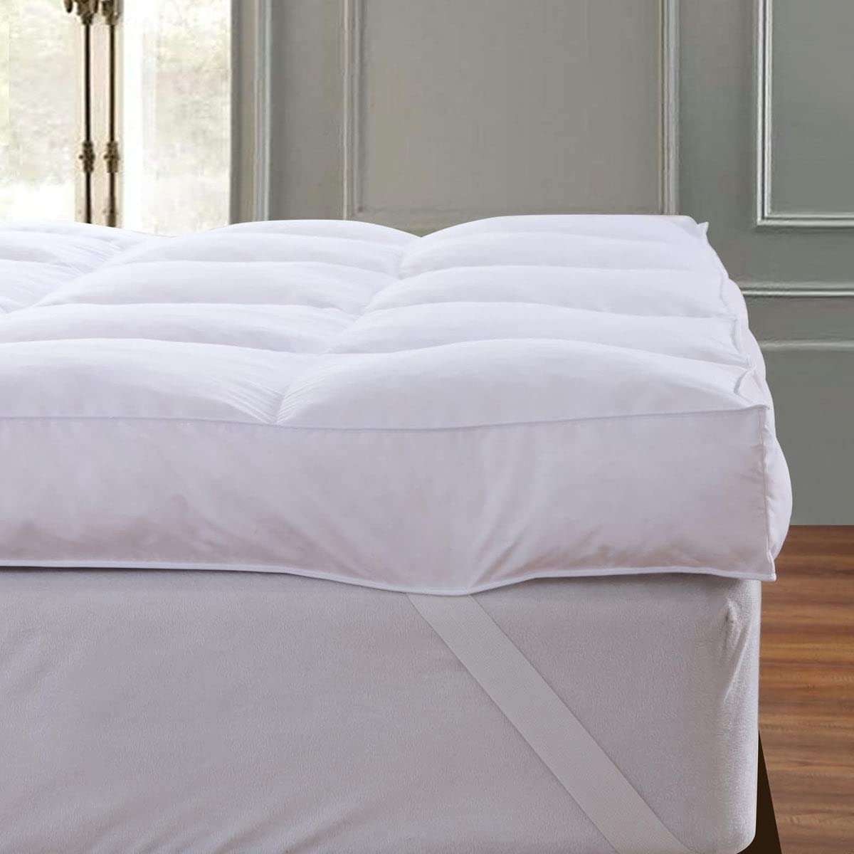 Dluxe Ave. (QUEEN ) Mattress Topper  Extra Soft Pillow, White