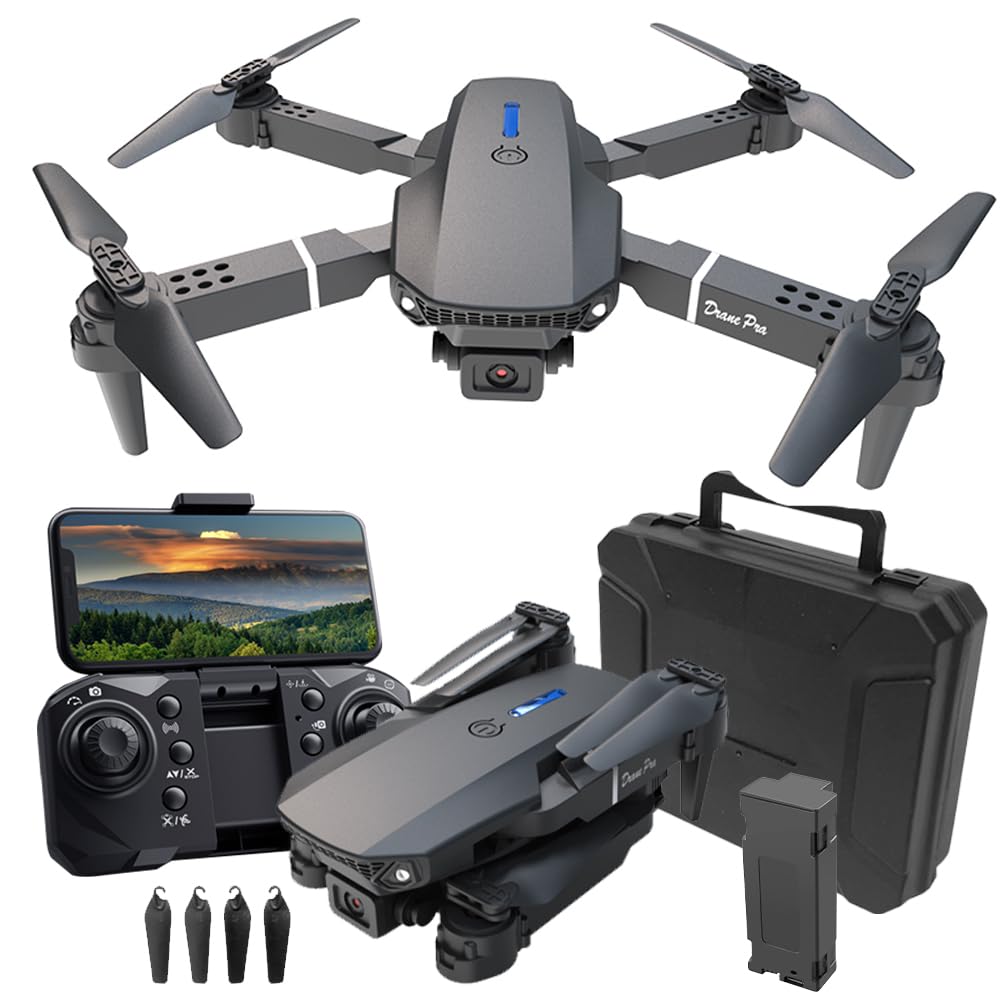 Drone With 1080p A Camera-3D FlipsTrajectory flight Gesture photo/videoFoldable Drone1 Batteryfor Adults Beginners Mini Drone E99