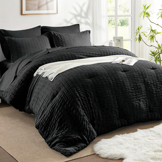 Dluxe Ave. ( KING ) 7 Pcs Comforter Set/ Black