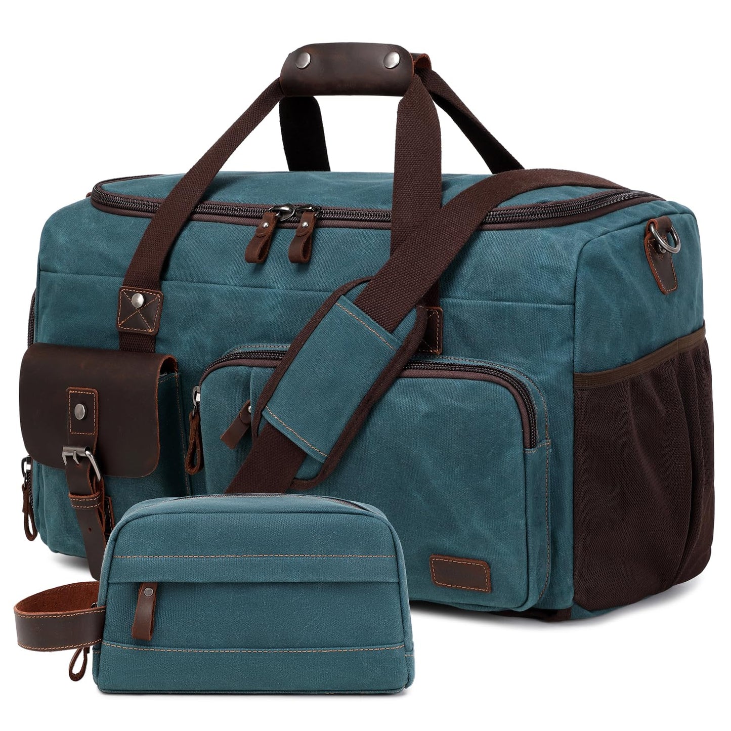 Dluxe Ave. Travel Duffle Bag with Shoe Compartment/ Carry on/ Dark Green