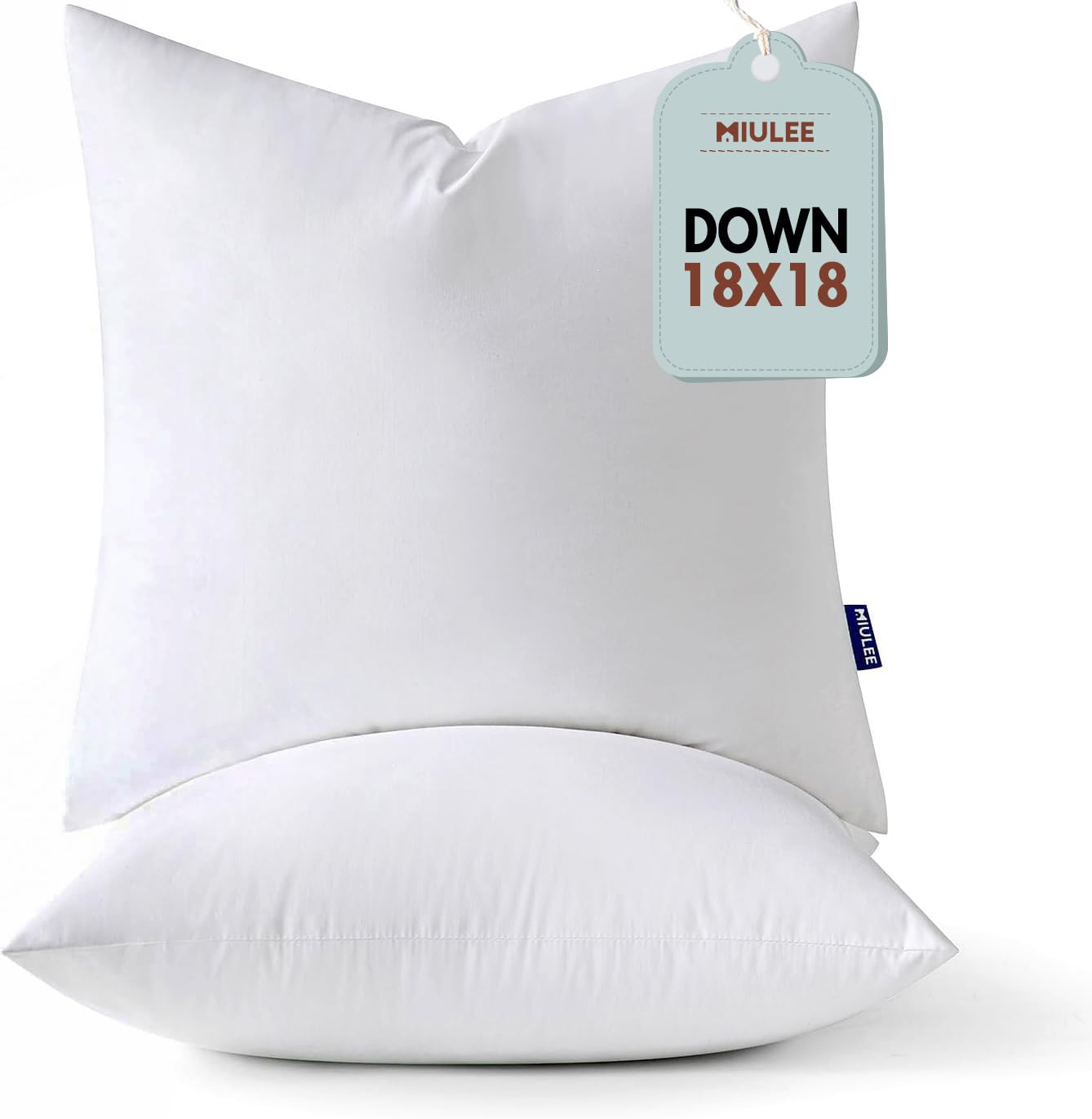 Dluxe Ave. 18x18 Down Alternative Pillow Inserts/ Pack of 2/  Ultra Soft