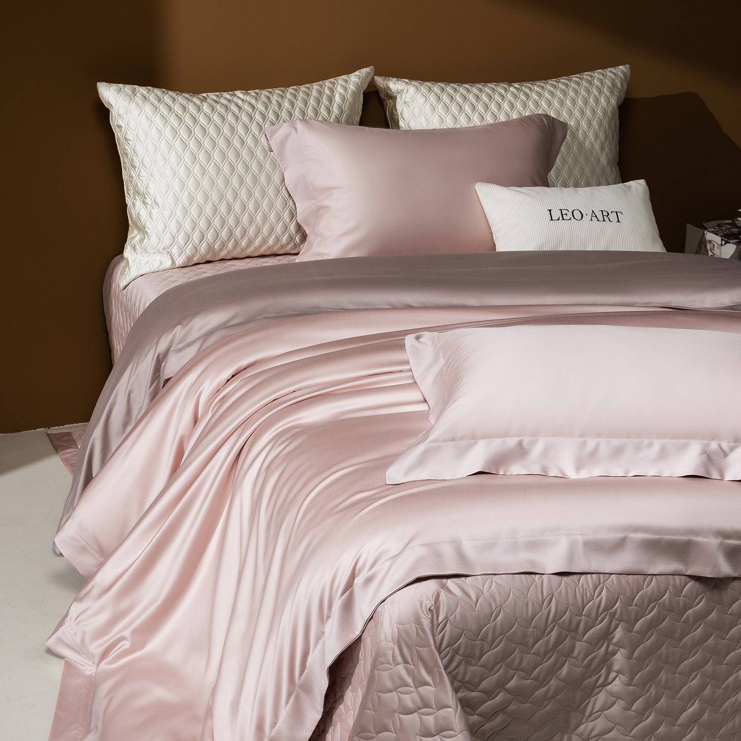 Dluxe Ave. Luxury Tencel Cotton Brushed Bed Cover Set/ One Flat Sheet Two Pillowcases {One Duvet Cover}