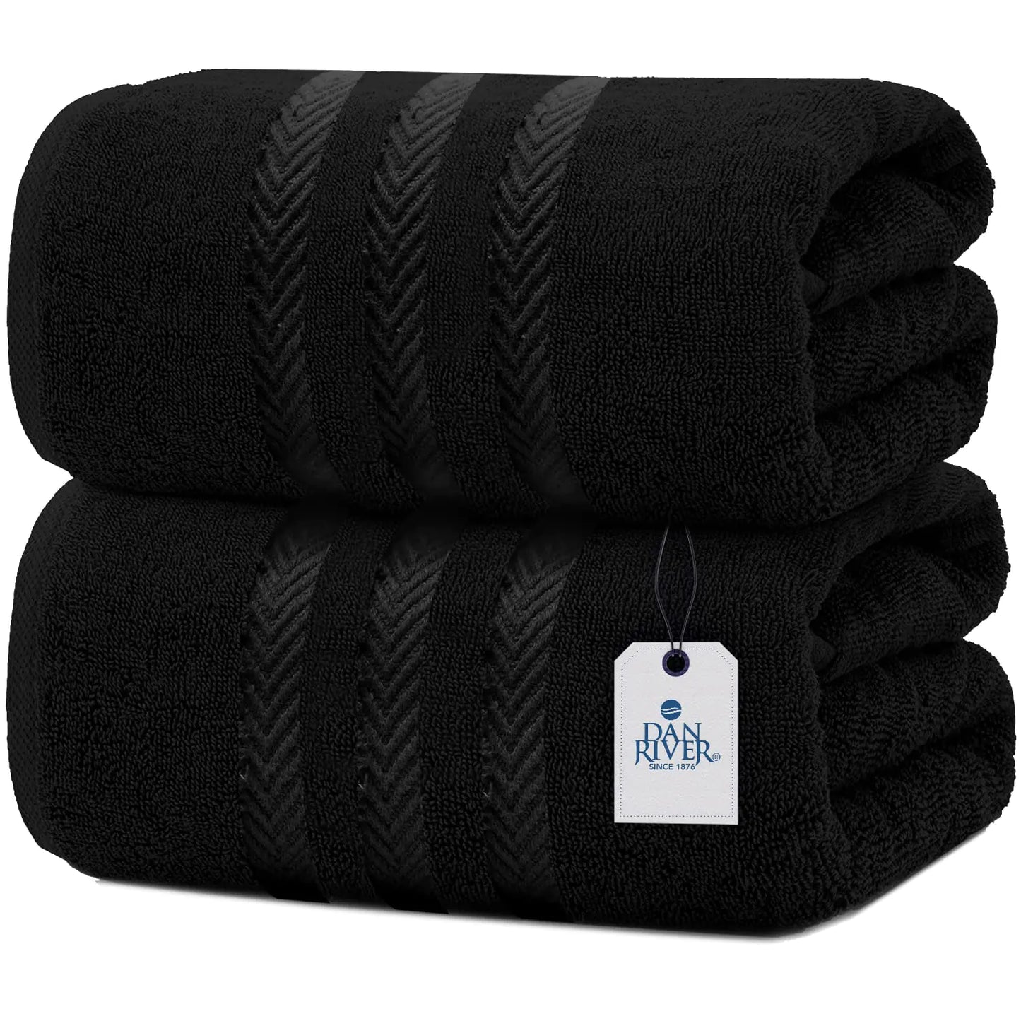 Dluxe Ave. DAN RIVER Pack of 2 Bath Sheet 35x70 Inches Premium Oversized Towels