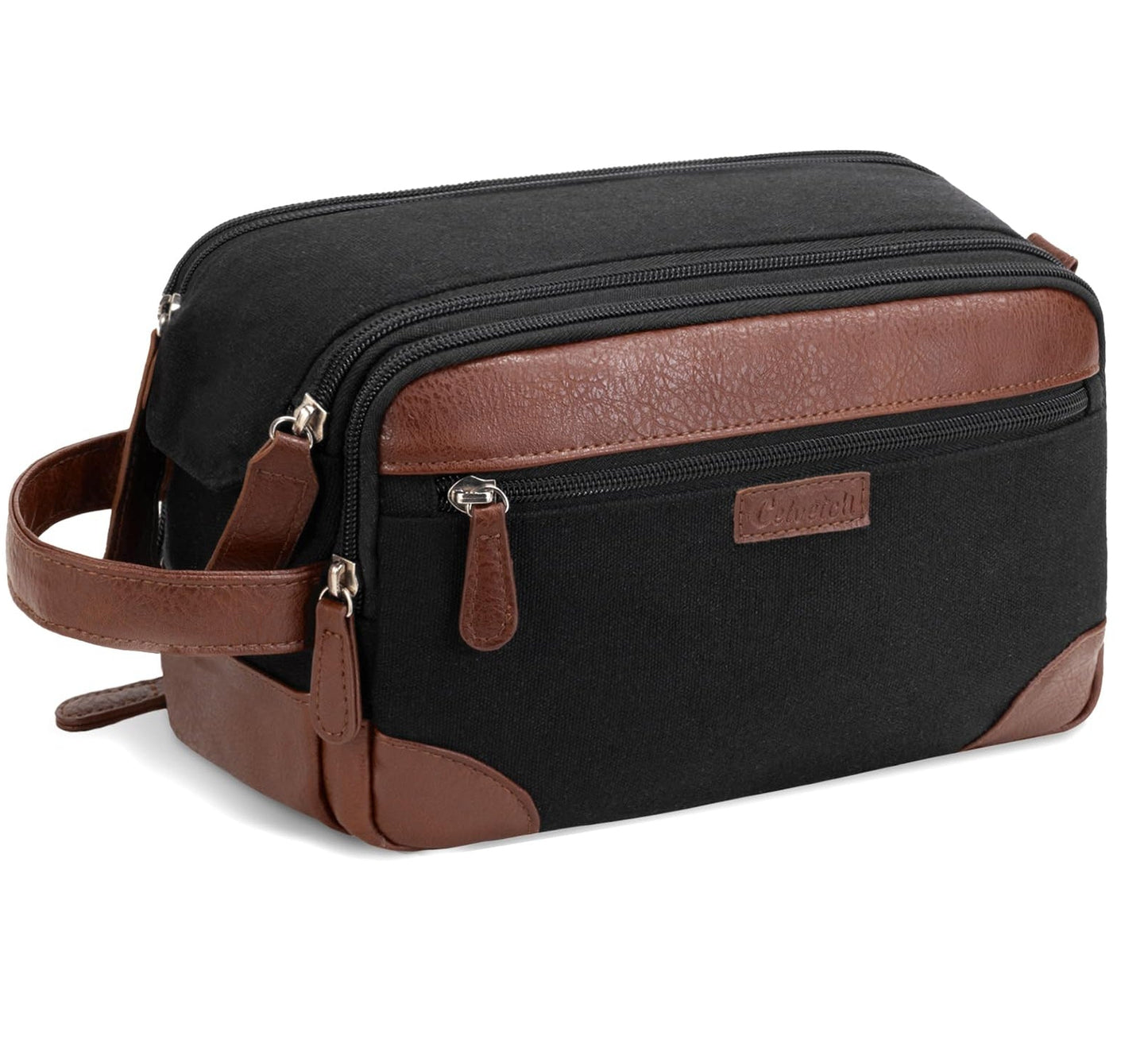 Dluxe Ave. Travel Toiletry Bag for Men/ Multiple Pockets/ Hanging Dopp / Essentials & Accessories/ Black