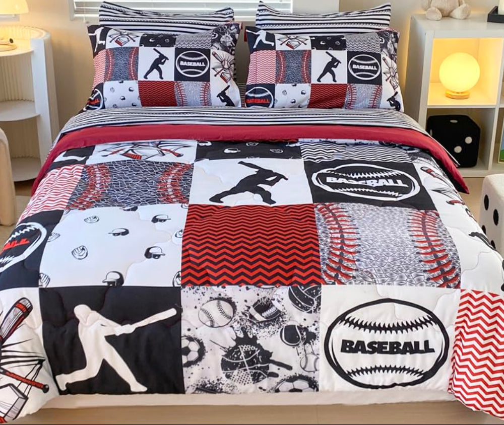 Dluxe Ave. ( QUEEN ) 7 Piece Comforter Set, for all seasons/ Multi- Color