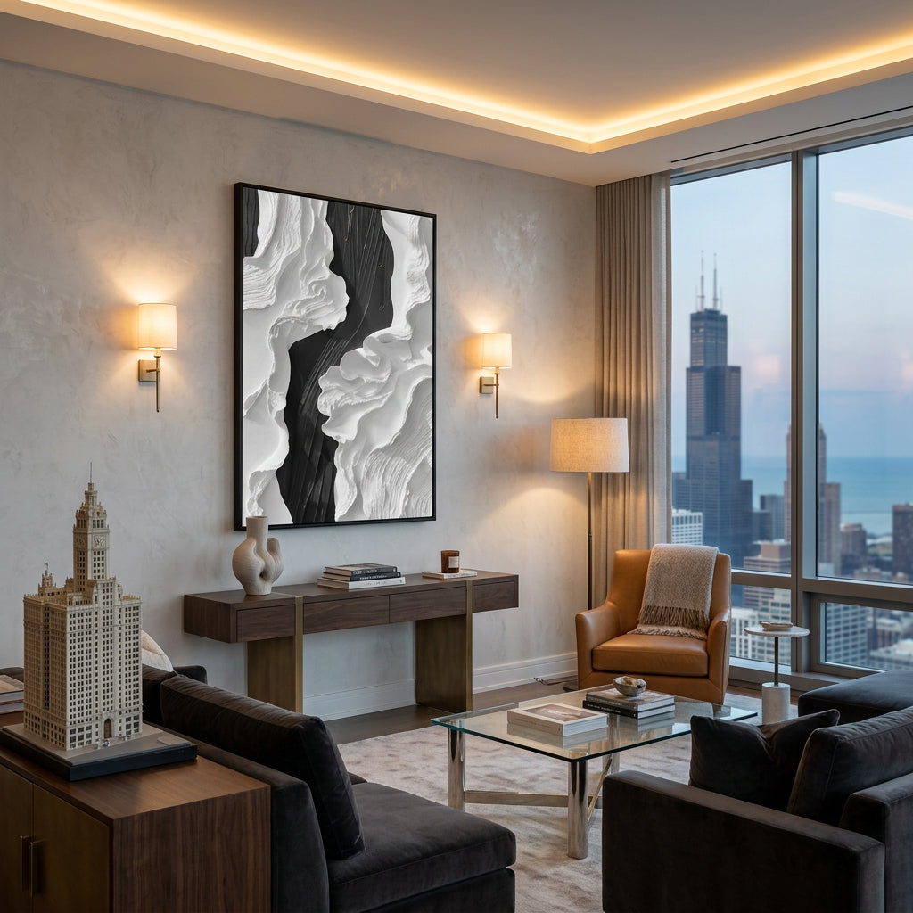 Dluxe Ave. Abstract Sofa Background Wall Decorative Painting