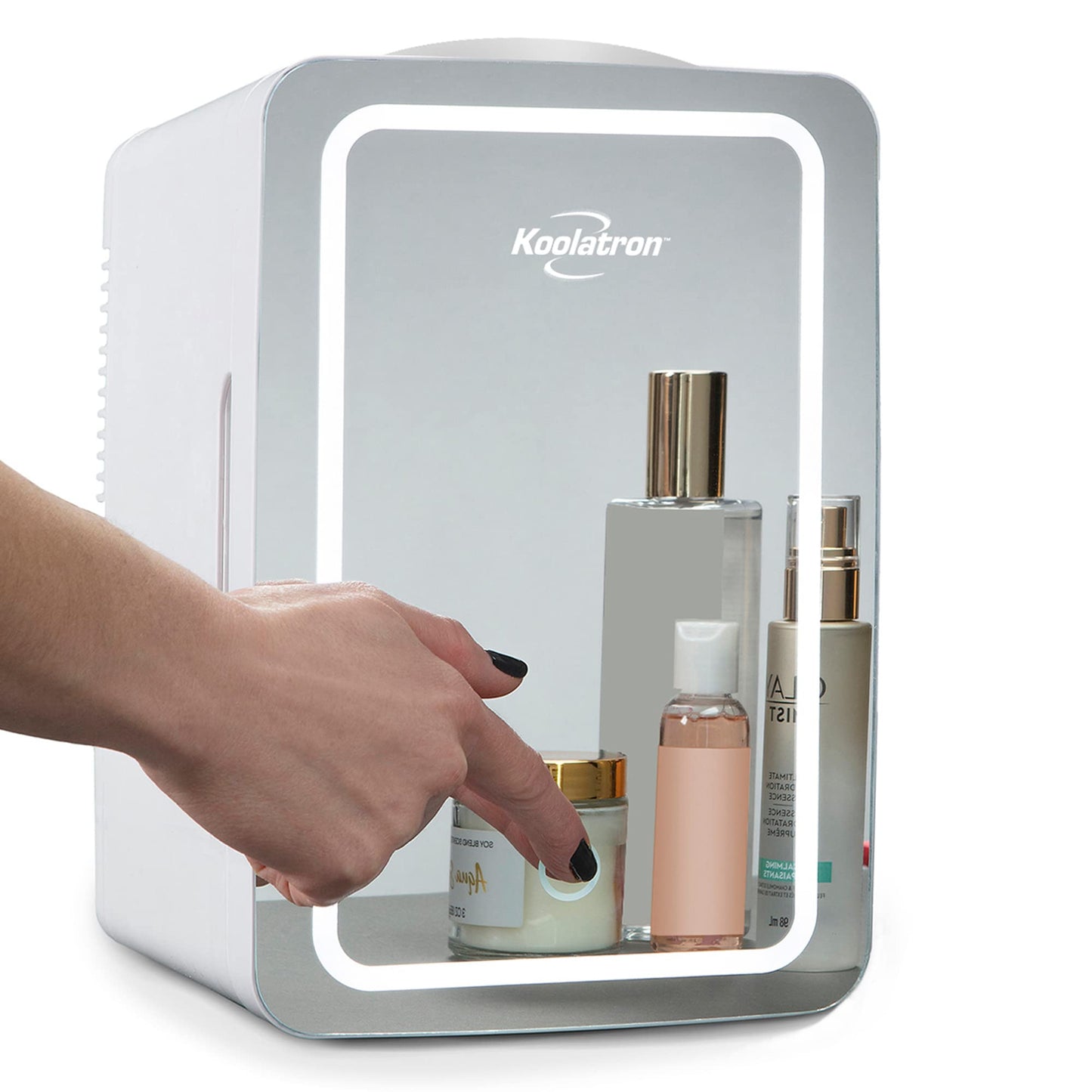 Dluxe Ave.  Cosmetics Fridge w/Lighted Makeup Mirror