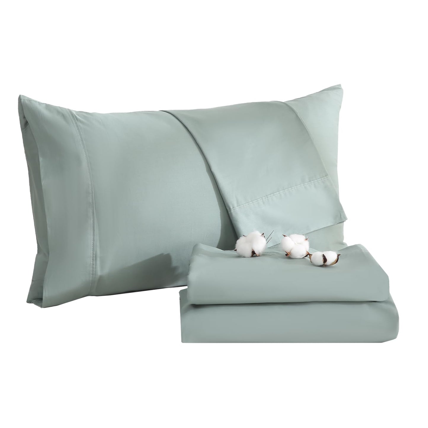 Dluxe Ave. ( QUEEN ) 4 Pcs Egyptian Cotton Sheets/ 800 Thread Count/16 Inch Deep Pocket/ Sage Green