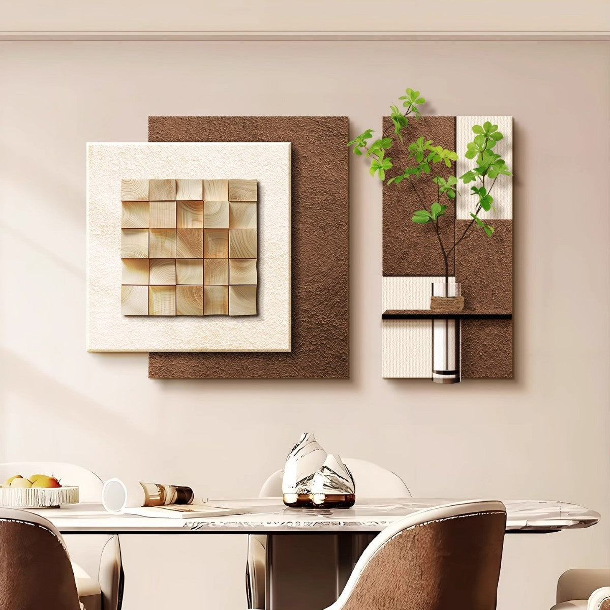 Abstract Modern Two-Panel Wall Art Decoration