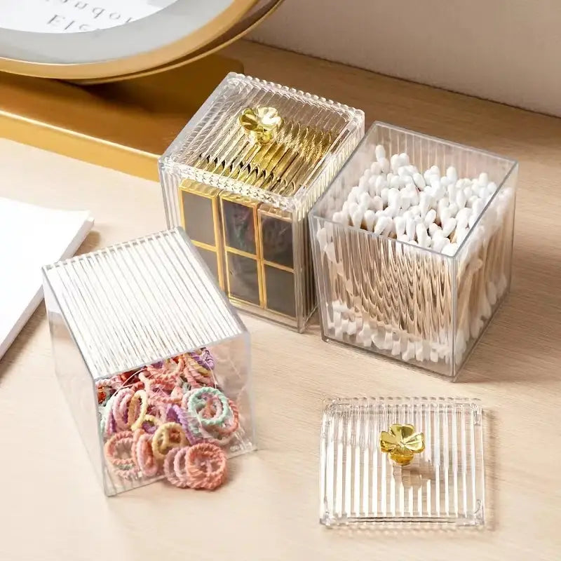Dluxe Ave. Transparent Cosmetic Storage Box for Makeup and Jewelry