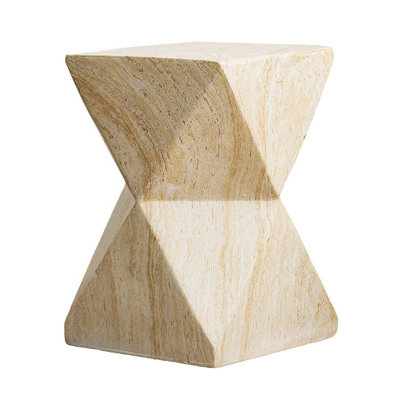 Medieval Style Magnesium Oxide Coffee Table Hexagonal Side Table