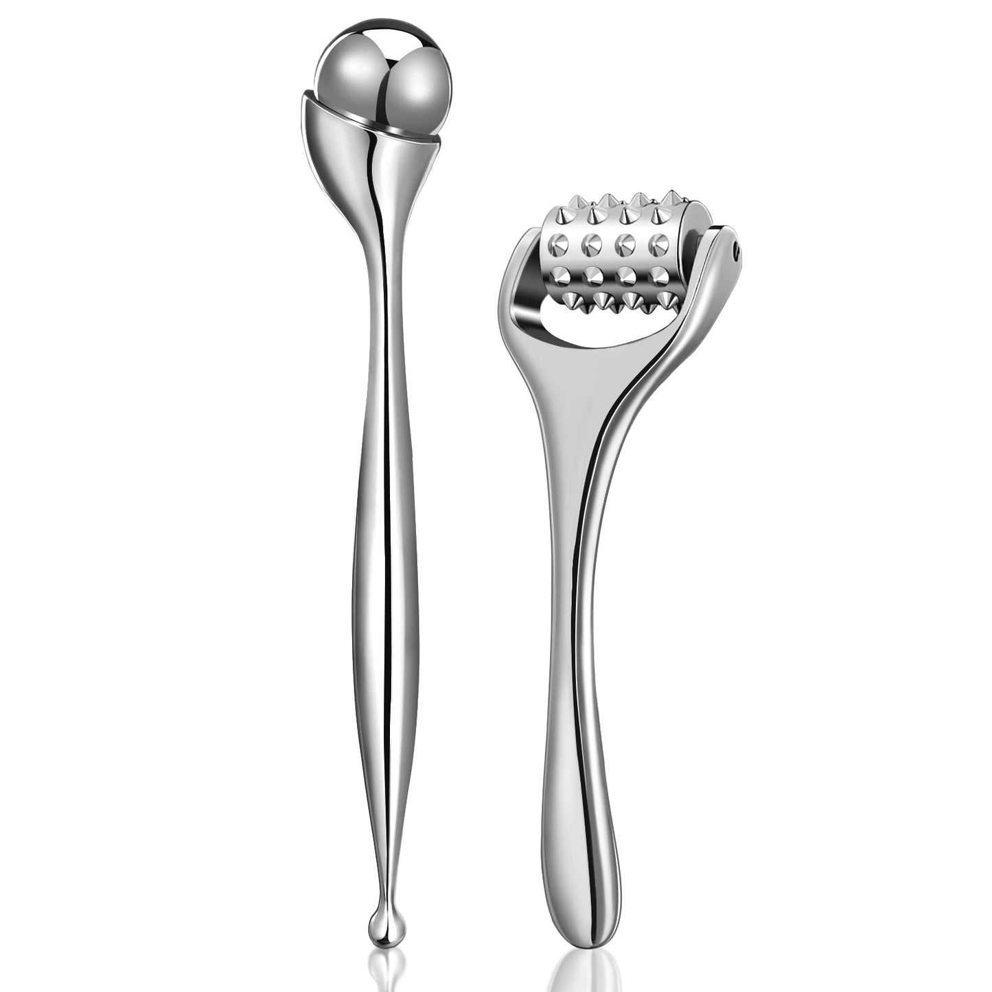 Dluxe Ave. QooWo Eye Roller Upgrade 2 in 1 Kit Face Rollers Face Massager Tool for Puffiness Eye Bags Eye Soreness