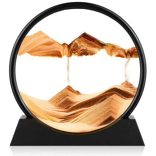 Dluxe Ave. Moving Sand Art Picture - 3D Quicksand Painting Decor,  (Yellow 7 in)
